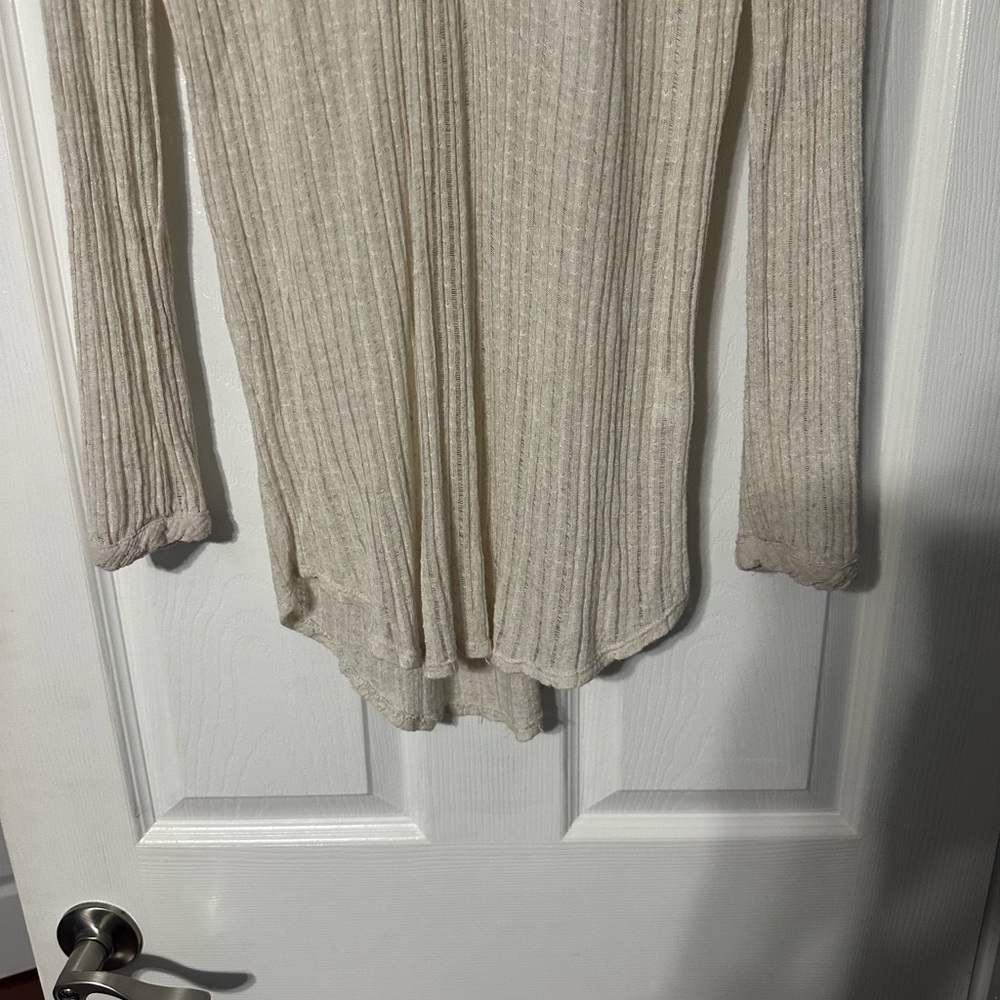 Lucky Brand Ribbed/Crocheted Button Front Henley Top - Picture 3 of 16